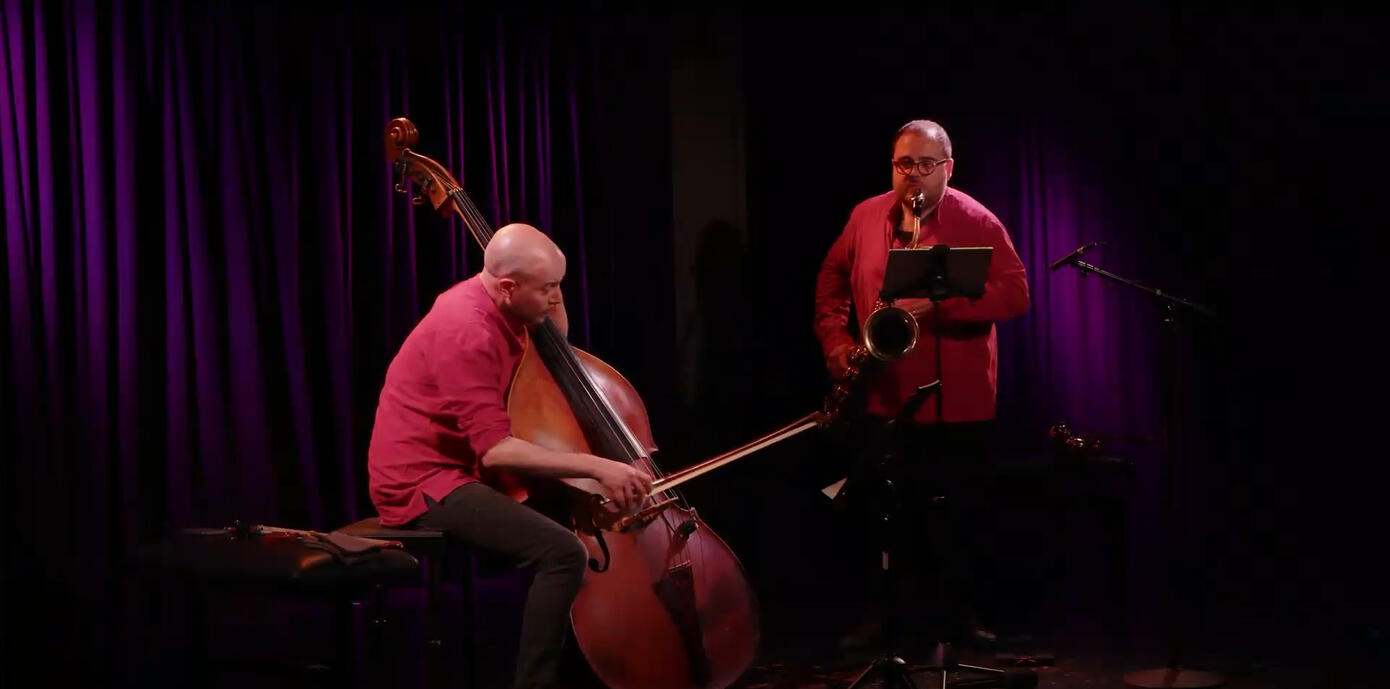 Just (2023) for Saxophone and Double Bass Ensemble Suono Giallo